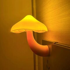 automatic sensor mushroom night light for bedroom decor